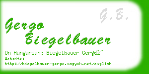 gergo biegelbauer business card